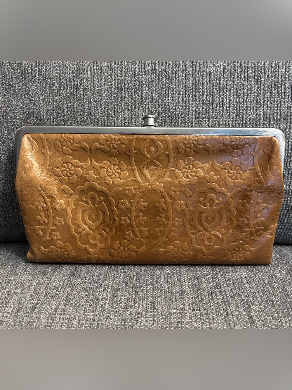 HOBO Lauren Embossed Leather Wallet